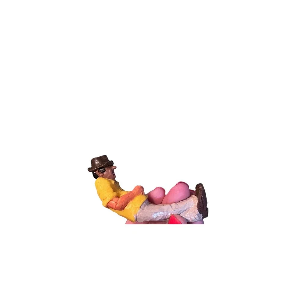 Vintage 1979 Wilton Cake Topper Retirement Man Taking Nap in Reclining Position